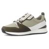 Sneaker PIUS GABOR, Herren, Gr. 10 (44,5), grün (khaki kombiniert), Nubukleder, Mesh, sportlich, Schuhe, Freizeitschuh, Halbschuh, Komfortschuh, Schnürer in Weite G