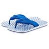 Badezehentrenner LASCANA, Damen, Gr. 40, blau (blau, weiß), Obermaterial: 100% Textilmaterial. Decksohle: 100% Synthetik. Laufsohle: 100% Synthetik, gemustert, casual, Schuhe, Sandale, Pantolette, Badeschuh ultraleicht mit softem Band VEGAN