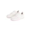 Plateausneaker TOMMY JEANS "TJW RETRO BASKET WASHED SUEDE", Damen, Gr. 37, rosa (weiß, rose), Leder, Lederimitat, sportlich, Schuhe, Freizeitschuh, Halbschuh, Schnürschuh im Basket Look
