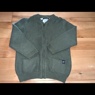 Zara Shirts & Tops | Zara Boy Sweater 3/4 Years In Olive Green | Color: Green/Red | Size: 3/4 Years