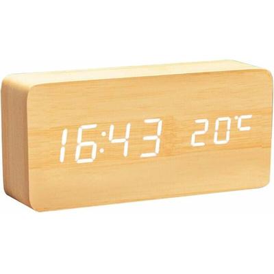 Tigrezy - Holz-Digitaluhr – Multifunktionswecker mit Zeit-/Datums-/Temperaturanzeige und Image