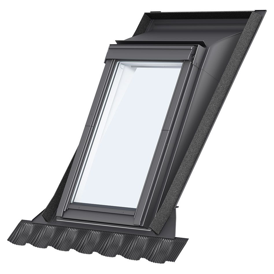 VELUX Aufkeilrahmen EAW 6000 Ziegel hoch/Welle Alu, 114x118 cm (SK06) Image
