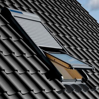 VELUX Solar-Rollladen SSL 0000S Aluminium Dunkelgrau, 134x160 cm (UK10) Image