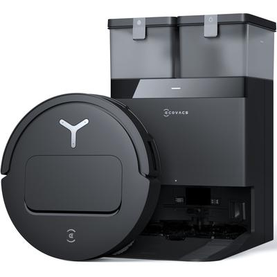 ECOVACS Saugroboter "mit Wischfunktion, ECOVACS DEEBOT T50 OMNI, 18.000 Pa", schwarz (schwarz, grau), B:35cm H:53,3cm T:47,4cm, Saugroboter, OMNI-Station mit 75 Mopp-Waschen, OZMO Turbo, Ultraflaches Design, Topseller