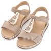 Sandalette ARA "OSAKA-S", Damen, Gr. 41, beige (sand), Ziegenveloursleder, unifarben, Basic, Schuhe, Keilsandale, Sommerschuh, Komfortschuh in Weite H (= sehr weit), Topseller