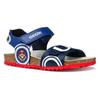 Sandale GEOX "J GHITA BOY", Kinder, Gr. 34, blau (blau, rot), Synthetik, sportlich, Schuhe, Klettschuh, Sommerschuh mit Super Mario Motiv und Logo