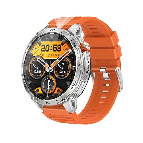 696 K69 Smartwatch 1.75 Zoll Smartwatch Fitnessuhr Bluetooth Anruferinnerung Schlaf-Tracker Herzschlagmonitor Kompatibel mit Android iOS Damen Herren Freisprechanrufe Nachrichtenerinnerung IPX-0 52mm Image