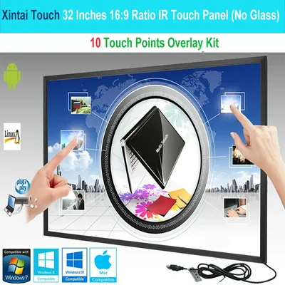 Xintai Touch FB 32'' Infrarot-Touch-Rahmen IR-Touchpanel für Monitor-TV, kompatibel mit Samsung LG Sony Touch-Funktion