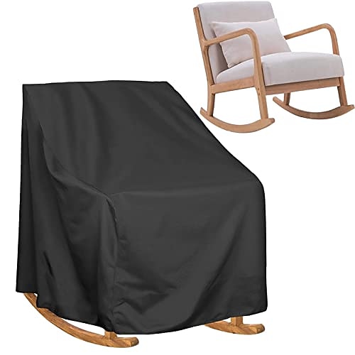 Schutzhüllen für Gartenmöbel im Freien, Terrassenschaukelstuhl-Abdeckungen, wasserdichte Schutzhüllen für Terrassenschaukelstühle, Drehstuhl-Abdeckung, passt als tiefe Sitzabdeckung für Rasenlounge, Image
