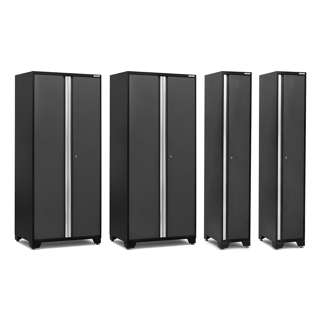 NewAge Garage Cabinets PRO Series Grey 2 x Multi-Use Lockers and 2 x Sports Lockers Set