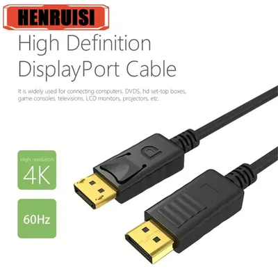 HDMI-kompatibles Video-Audiokabel DP DisplayPort zu HDTV-Kabel DisplayPort Stecker auf Stecker für Computer Laptop TV Projektor Monitor Image