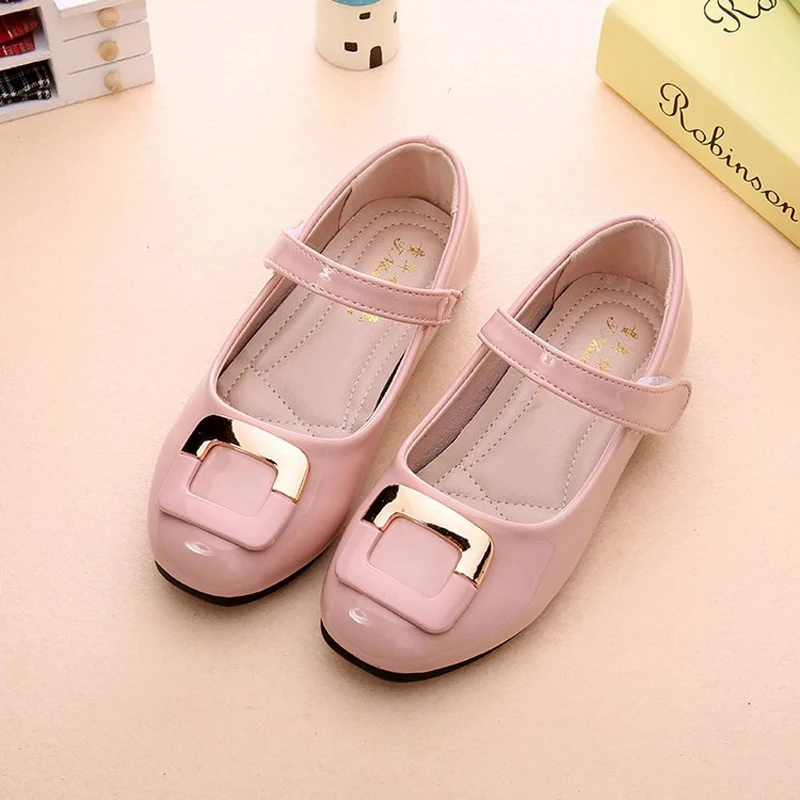 Mädchen Schuhe Frühling Herbst Flach Lackiertem Leder Kinder Wohnungen Müßiggänger Schuhe Für Mädchen Rosa Prinzessin Einzelnen Schuhe Chaussure Fille