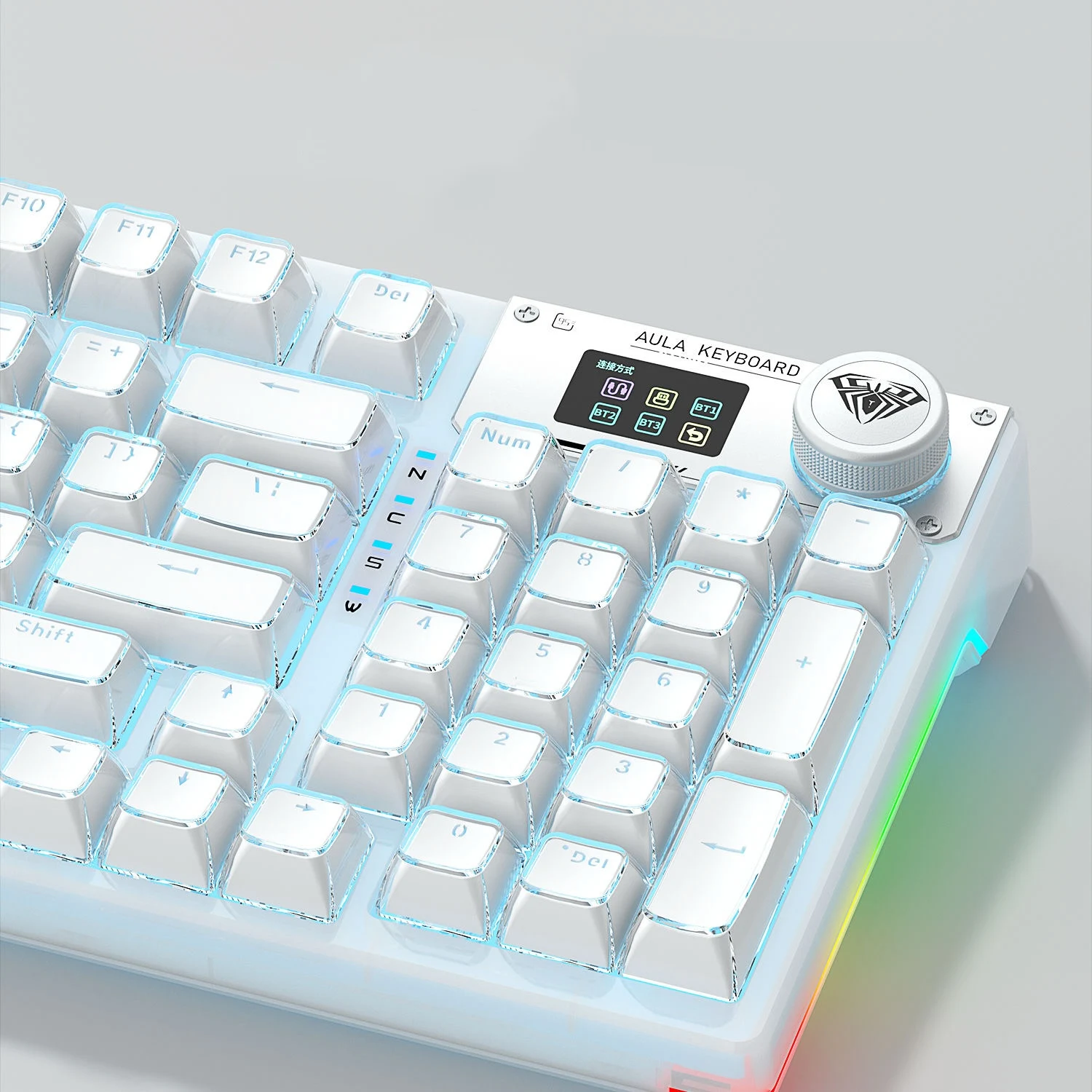 Jelly Crystal Tastenkappen, durchscheinende Tastenkappen, 136 Tasten, mechanische Tastatur für ANSI-Layout ASA für 61/87/104 Tastenkappen, DIY 6,25 u Tasten Image