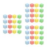 Worgeous 72 pcs Foam Block Counting Cubes For Kids Math 1.38 Inch Building Stacking Square Cube For Preschool Crafts Early Math Manipulatives For Preschool Classroom Supplies