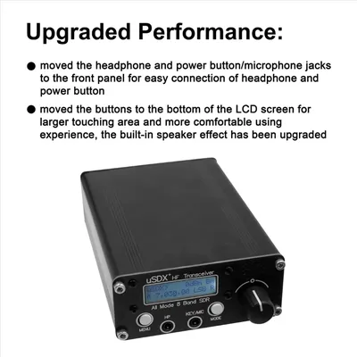 USDR USDX+Plus V2 8-Band SDR Transceiver HF SSB QRP LCD mit Display Lautsprecher Mikrofon HF Image