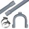 VIOKS Set Ablaufschlauch 4m 19/22mm 2x Schellen, 1x Haltebogen für Waschmaschine