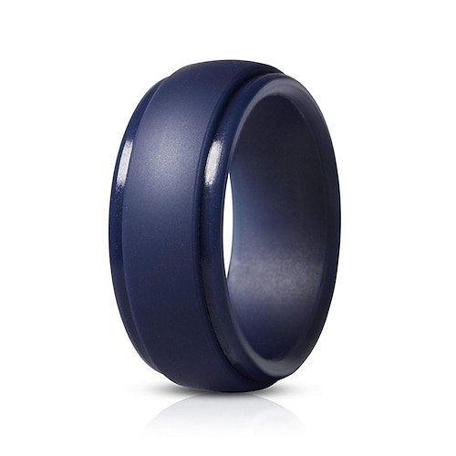 anello in silicone nero opaco per uomo – fede nuziale comoda e resistente, elegante anello in gomma per uno stile di vita attivo, sport, lavoro e uso quotidiano