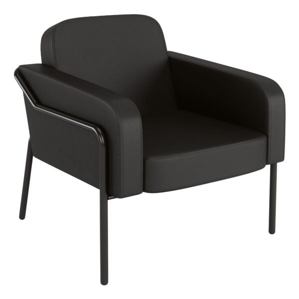 meet Sessel »meet - Medso L« Modell rund Kunstleder schwarz, 40.6 cm