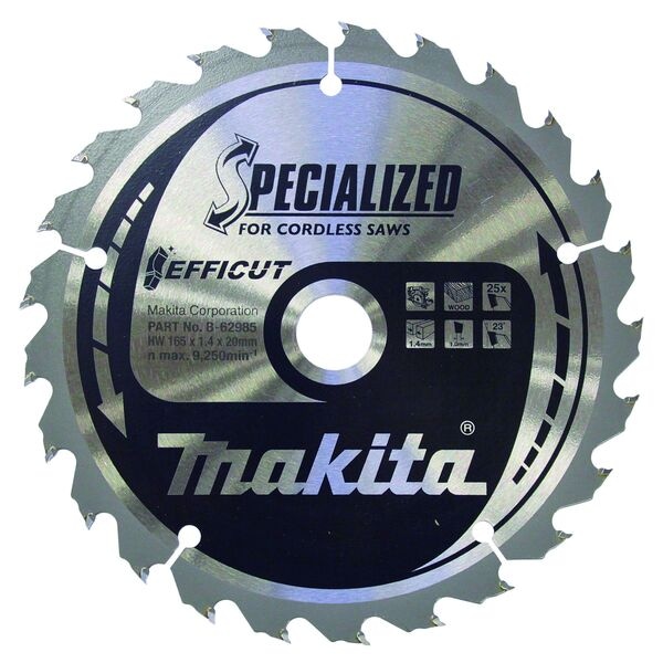makita Kreissägeblatt »B-62985 EFFICUT« 165,0 mm 25 Zähne braun Image