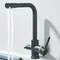 Robinet de cuisine avec filtre à eau noir et gris, mélangeur, filtre à eau potable, robinet d'évier, robinet d'eau chaude et froide pour la cuisine