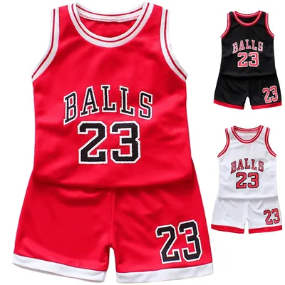 Children's Sets Summer Sleeveless Basketball T-shirt+Shorts 2pcs/Suit Outdoor Quick-drying Sport