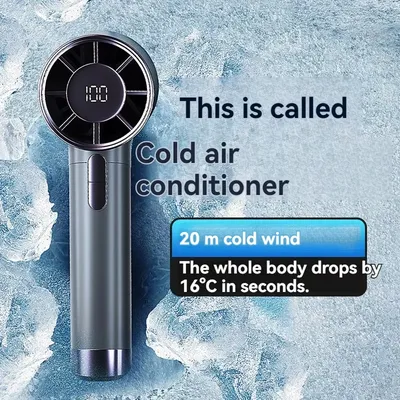 100 Speed Handheld Fan Type-c Charging Mini Outdoor Portable Silent Turbo Small Fan 3000mAh Ultra Long Battery Life