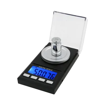 50g/0.001g Mini Scale Portable Digital Scale LCD Backlight Electronic Balance Scales Gold Silver