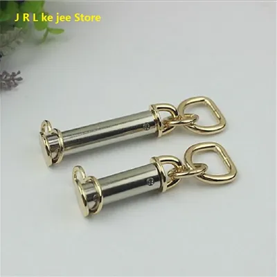 (6 PCS/lot) metal plating processing leather handbag aglet link buckle decorative accessories