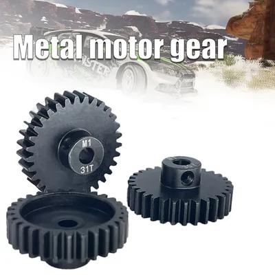 Mod 1 Pinion Gear 5mm Hardened Steel Fit 5mm RC Motor Shaft M1 Pitch Gears Compatible with Arrma