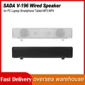 SADA V-196 Barra altoparlante per computer cablata USB Subwoofer stereo Potente lettore musicale Bass Sound Box Ingresso audio da 3,5 mm per PC portatile