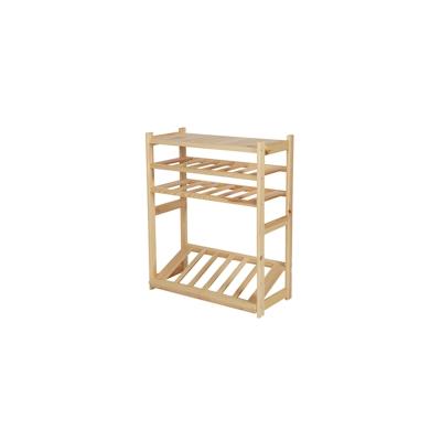 PROREGAL Getränkekisten- & Weinregal SPREEWALD HxBxT 86x70x33cm 12 Flaschen auf 2 Ebene + 1 Ebene für Kisten + Ablage Massives Kiefernholz Natur Image