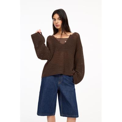 Openwork Jumper With Buttons