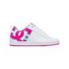 Sneaker DC SHOES "Court Graffik", Gr. 5(36), weiß, crazy pink, blau, 55.99% Leder, 43.71% Synthetikmaterial, 0.3% TPU, Schuhe