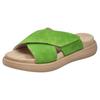 Pantolette RIEKER, Damen, Gr. 38, grün (apfelgrün), Lederimitat, casual, Schuhe, Sommerschuh, Strandschuh, Hausschuh, Schlappen mit bequemem Fußbett