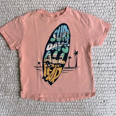 Zara Shirts & Tops | Zara Surf Board Tshirt 3-4 | Color: Orange | Size: 3tb