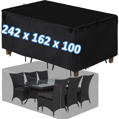 TEMU Garden Furniture Cover, 210d Oxford Cloth Protective Cover For Garden Table Seating Set, Winter Durable Cover Image