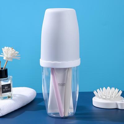 TEMU Travel Toothbrush Holder With Lid: Essential For Home And Travel - A Must-have For Toothbrush Storage On The Go