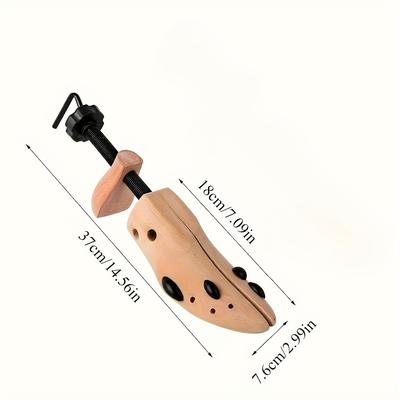 TEMU Adjustable Wooden Shoe Stretcher, Unisex, Neutral Shoe Last, Fits Men's And Women's Wide Feet, , No Power Required, Battery-free, Wireless, Large, Medium, Small Sizes