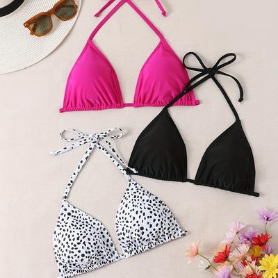 TEMU Women's Bikini Triangle Top Sexy V Triangle Image