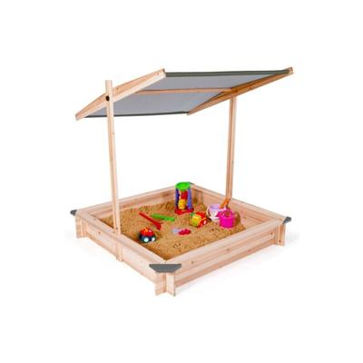 Sandkasten kids Holz mit grauem Sonnendach Image