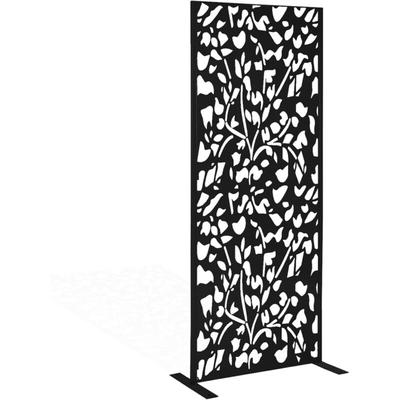 Universal-Dekorationspaneel 150 x 50 cm flower mattschwarz Image