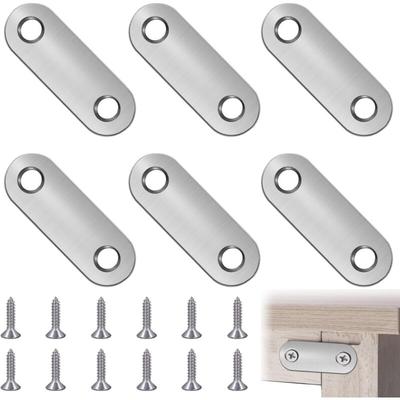 6 Stück Flachverbinder Edelstahl, Flachverbinder Lochplatten, 36 × 16 mm Flache Ecke Bracket Image