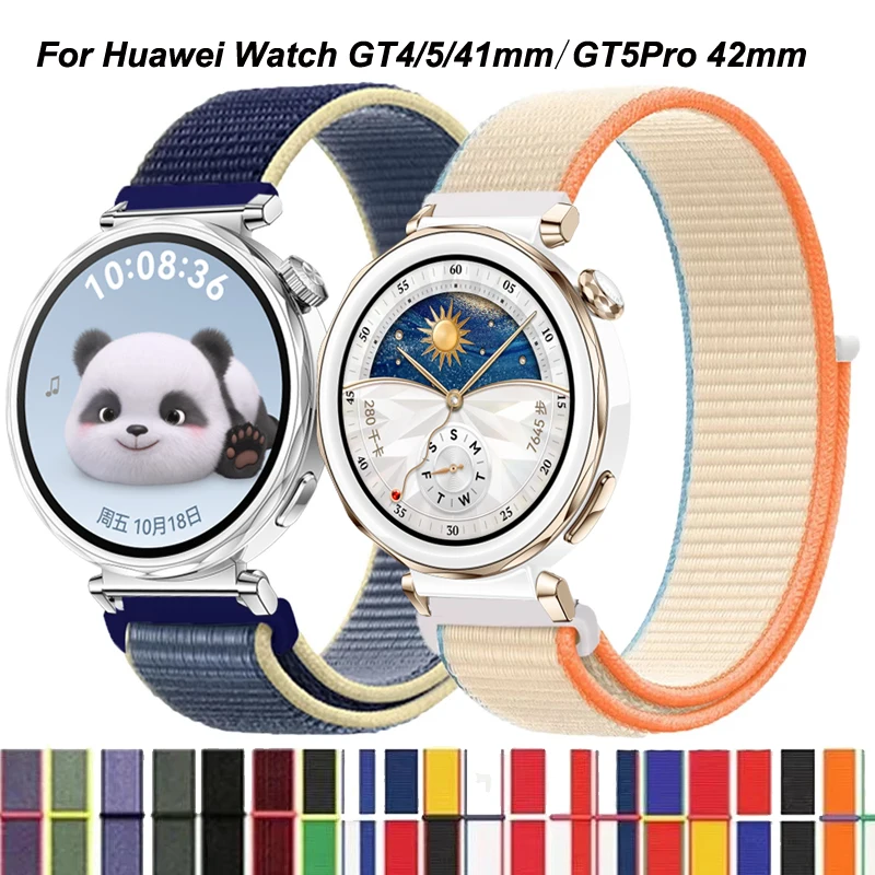 20mm 22mm 18mm Armband Für Huawei GT4/5 41mm GT5Pro 46mm 42mm Band Nylon schleife Armband Für Huawei Uhr GT2 3 4 5/GT2Pro/GT2e/GS4 Image