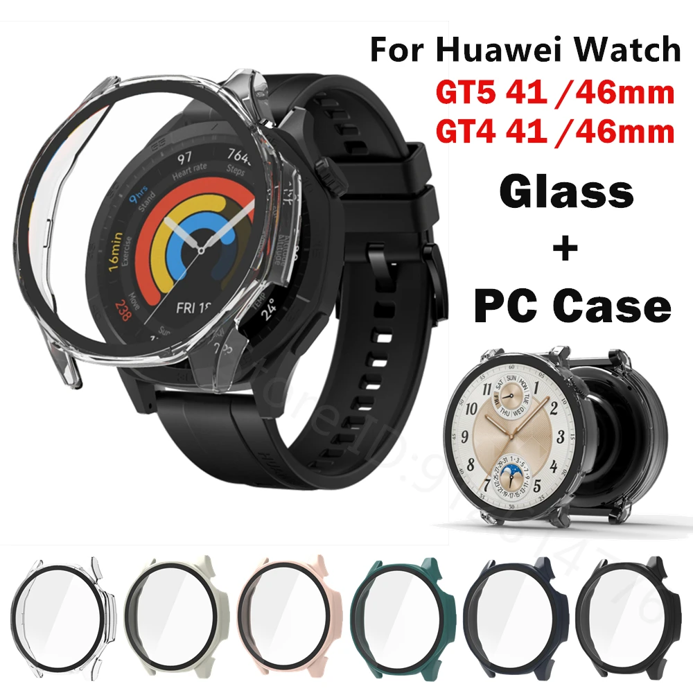 Glas + PC-Gehäuse für Huawei Watch GT 5 46 mm 41 mm Rundum-Displayschutzfolie Bumper Shell für Huawei Watch GT 4 41 mm 46 mm Abdeckung Image