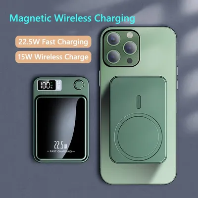 20000mah magnetisches Qi kabelloses Ladegerät Power Bank 22,5 w Schnell ladung für iPhone 14 13 12 11 Xiaomi Samsung Huawei Mini Power bank