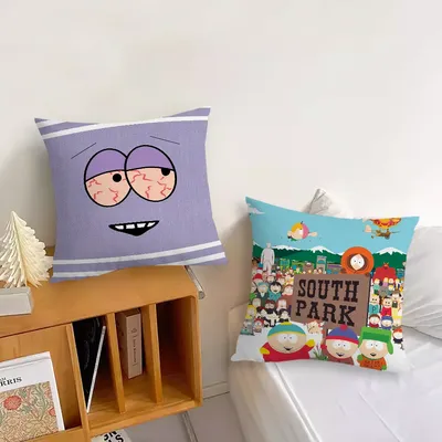 Cartoon S-South P-Park Niedlicher Kissenbezug, weiche Kissenbezüge für Bauernhaus-Sofa-Dekoration, Image