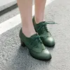 Retro Damenschuhe dicke Absätze Schnürung Damen Pumps benutzer definierte große Größe 43 Freizeit schuhe Frauen neue Zapatillas de Mujer wsh5180