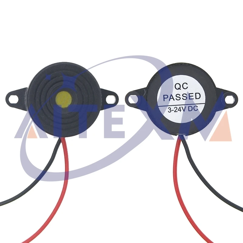 AITEXM SFM-20B DC3-24V Langlebiger 3-24V Piezo-elektronischer Summeralarm 95DB Dauerton-Piepser für Auto-Van Image