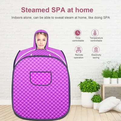 2l tragbarer Dampf zu Hause Sauna Box Dampf 600d Leinwand leichtes Zelt, eine Person Ganzkörper Spa für Gewichts verlust Detox-Therapie