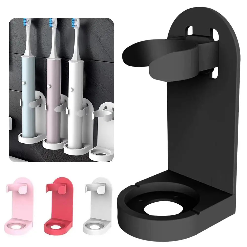 Wand-Montiert Elektrische Zahnbürste Halter Kunststoff Zahn Haken Razor Rack Lagerung Raum Regal Badezimmer Home Zubehör Sparen V9P0 Image